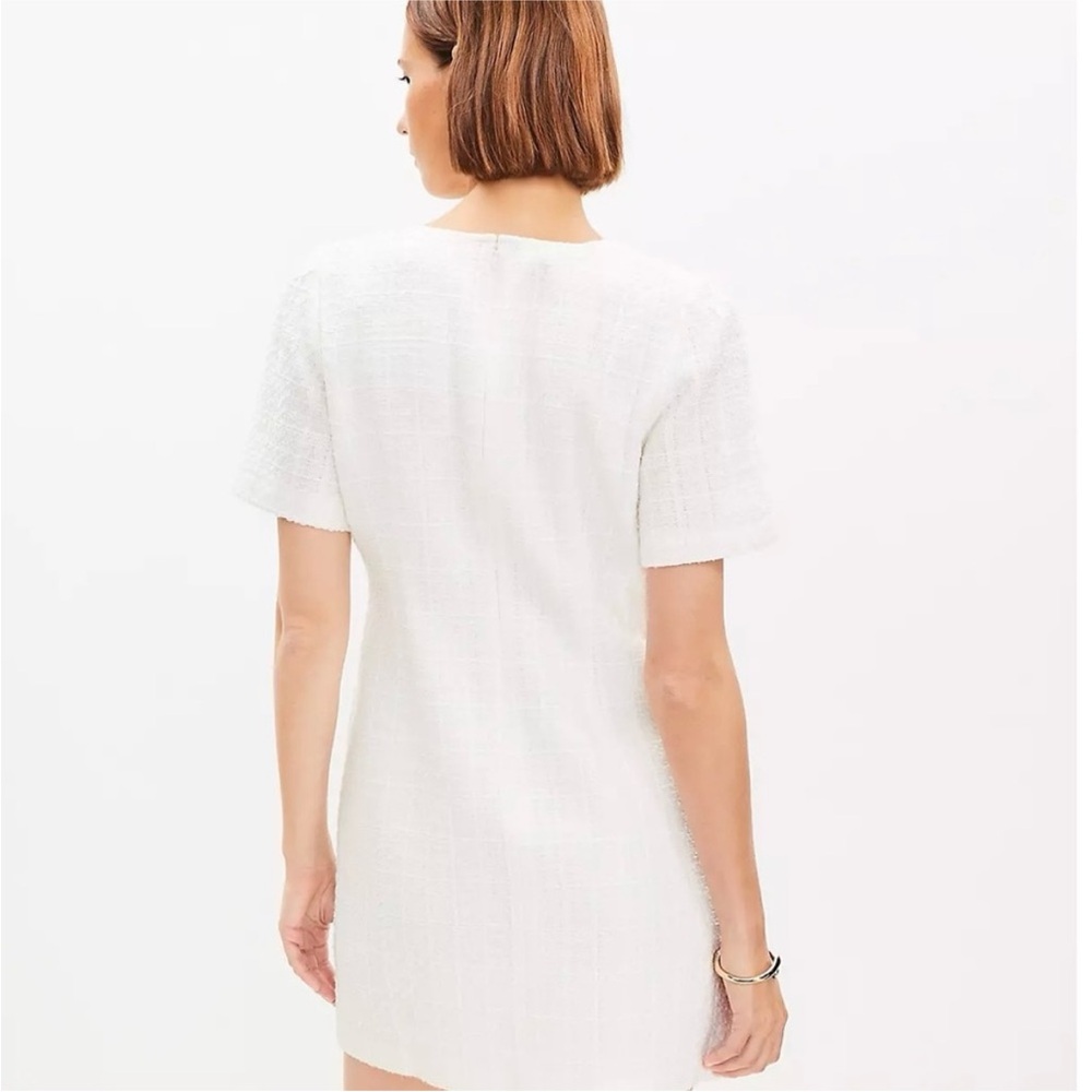 NWT Loft Tweed Short Sleeve Mini Dress Size 6 - Picture 10 of 10